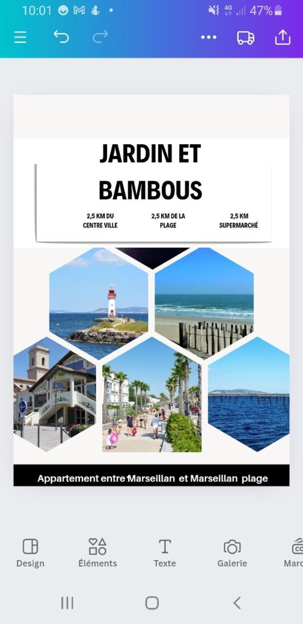Jardin Et Bambous, Studio Cosy, Classe 2 Etoiles Марсилан Екстериор снимка